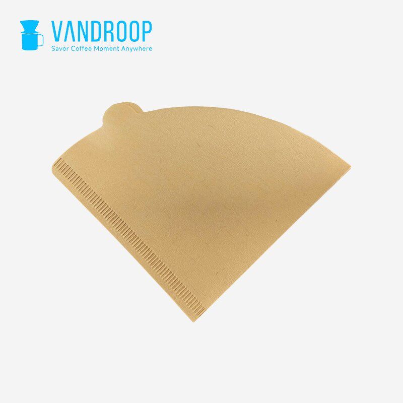 VANDROOP v60手冲咖啡滤纸无漂白一次性通用v型过滤纸手磨过滤器