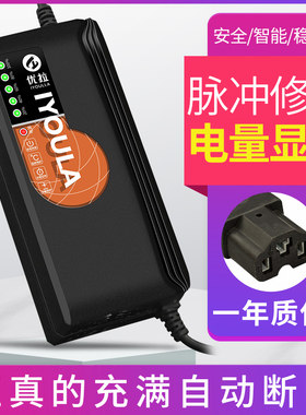 电量显示电动电瓶车充电器48V12AH60V20AH64V72V30AH自动断电通用