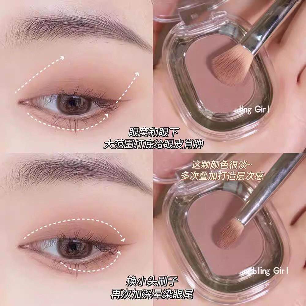 伪颜纯欲~温柔粉棕玫瑰单素色眼影TMX女低饱和哑瑰光干 干盘枯玫
