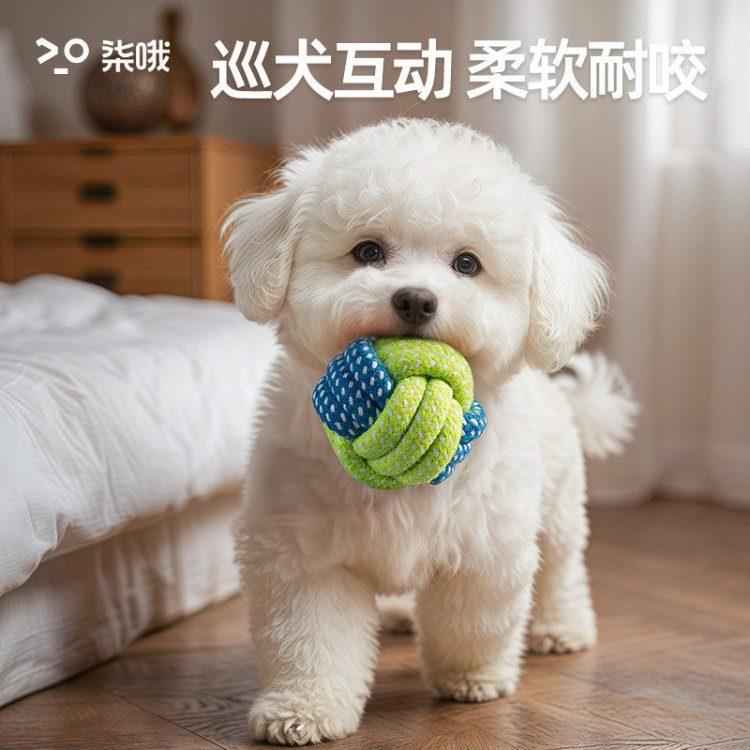 狗狗磨牙解闷绳结玩具狗咬绳套装金毛泰迪博美幼犬大小型犬宠物球