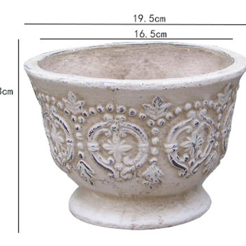 欧式风格花器*田园风格做旧复古陶艺花盆*粗陶矮盆 多肉陶盆,家居饰品,花盆,淘宝优惠券,粉丝福利购,淘宝优惠卷