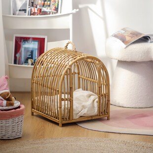 藤编宠物帐篷四季通用猫窝猫笼夏季宠物床半封闭式室内猫舍猫咪屋