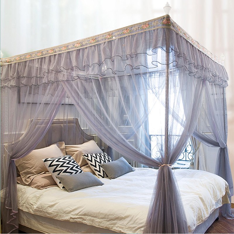 加密蚊帐不锈钢支架蚊帐子1.5m 1.8x2.2床2米2.2大床双人家用加高