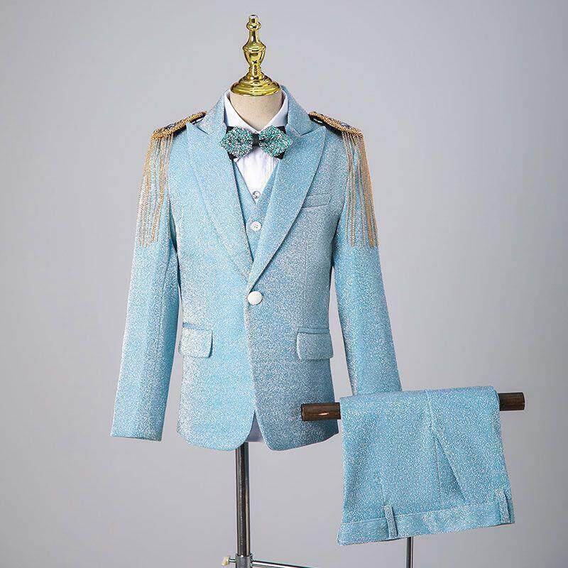 套装主持人钢琴婚礼英伦风儿童花童生日男童西装礼服走秀演出服宴