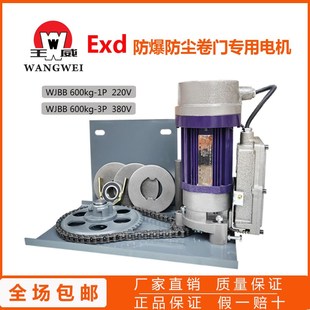 王威防火防爆防尘电动卷闸门电机WJBB6003P600公斤220V防爆卷门