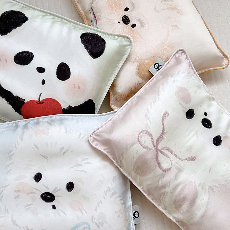 夏季可爱儿童60天丝枕套a类男女宝宝30*50cm小枕头套凉感单人枕皮