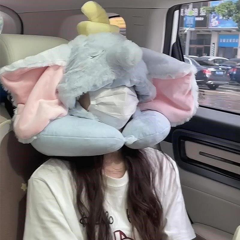 可爱小象u型枕长途旅行枕便携护颈椎睡觉专用睡猫办公室午睡学生
