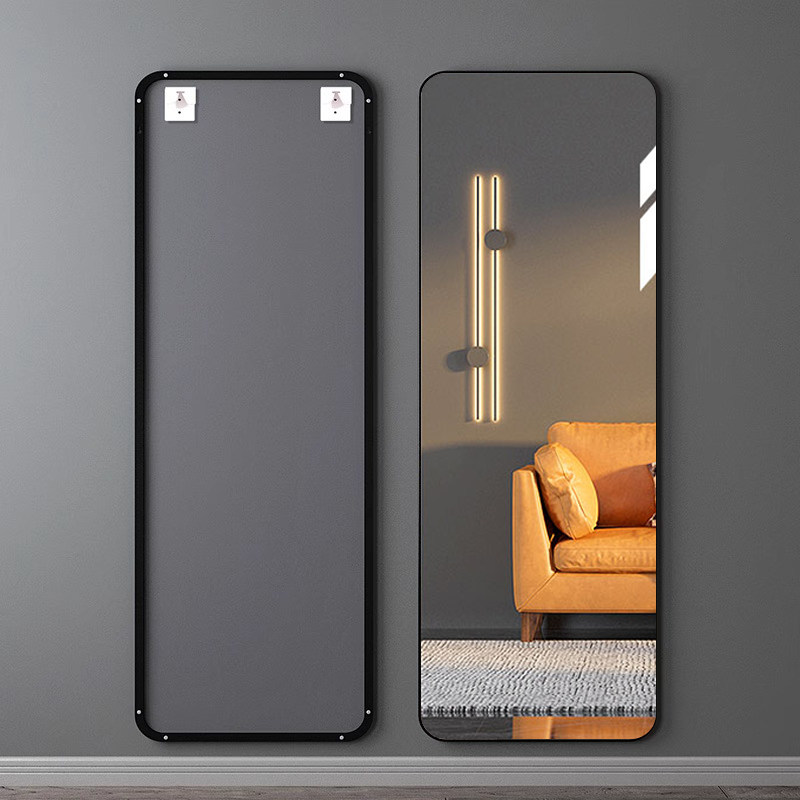 免打孔全身镜贴墙自粘家用壁挂穿衣镜女生卧室镜子挂墙等身试衣镜