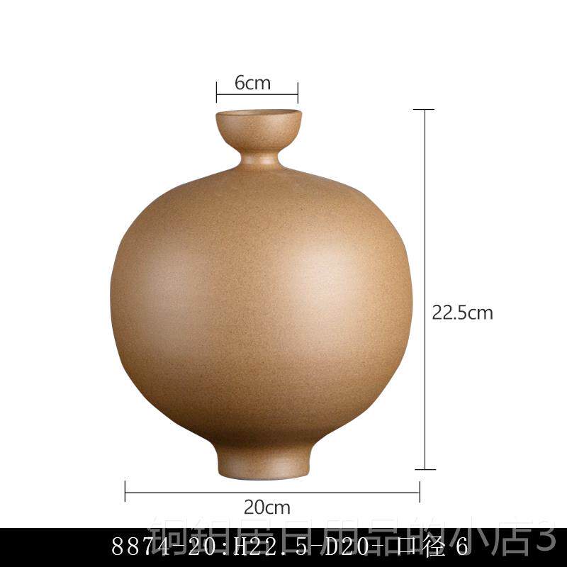 高档景仿德镇陶瓷花瓶花粗陶罐花盆古客厅瓷器插摆古件复陶艺干花