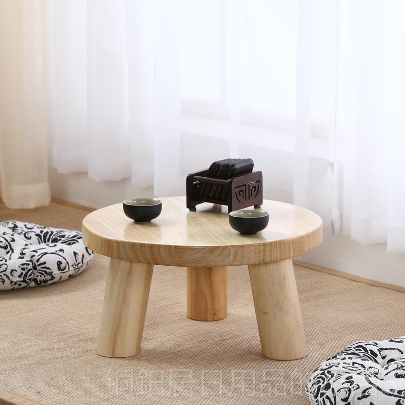高档茶桌用小型家用飘阳台实木小桌小茶家圆桌窗几榻榻米茶几矮桌