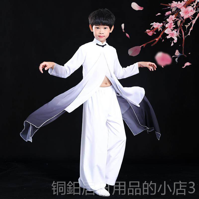 高档古典男女式表演服装、典雅服中太极舞年服装、墨舞剑青强扇舞