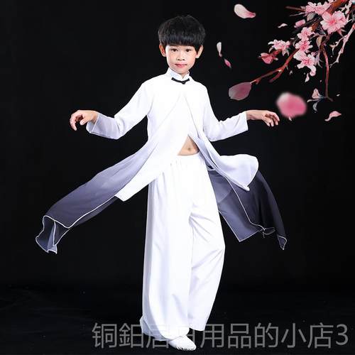 高档古典男女式表演服装、典雅服中太极舞年服装、墨舞剑青强扇舞