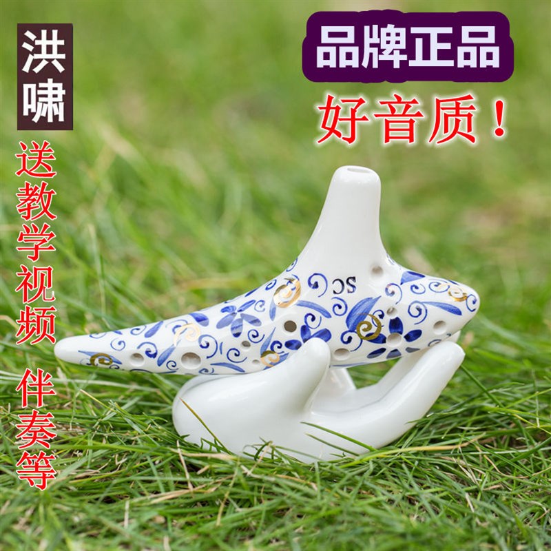 洪啸12孔SC调青花专业 十二孔高音C调 初学 学生送教学视频