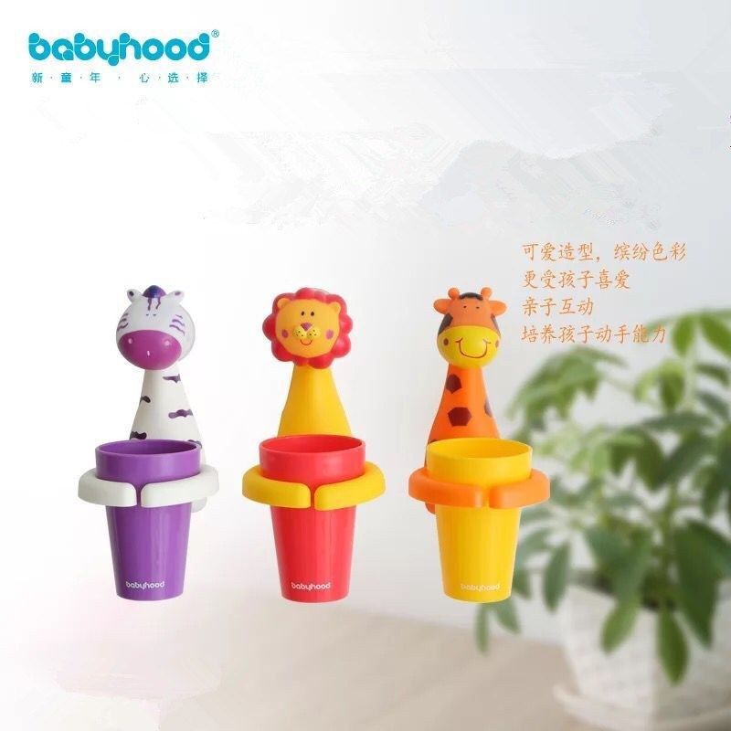 可爱动物儿童卡通便携式牙刷杯浴室吸盘挂墙置物洗漱架子套装,家庭/个人清洁工具,牙刷架/牙具座,淘宝优惠券,粉丝福利购,淘宝优惠卷