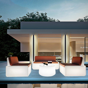 酒店露天发光靠揹包厢沙发椅酒吧桌娱乐散台凳子室内KTV卡座茶几