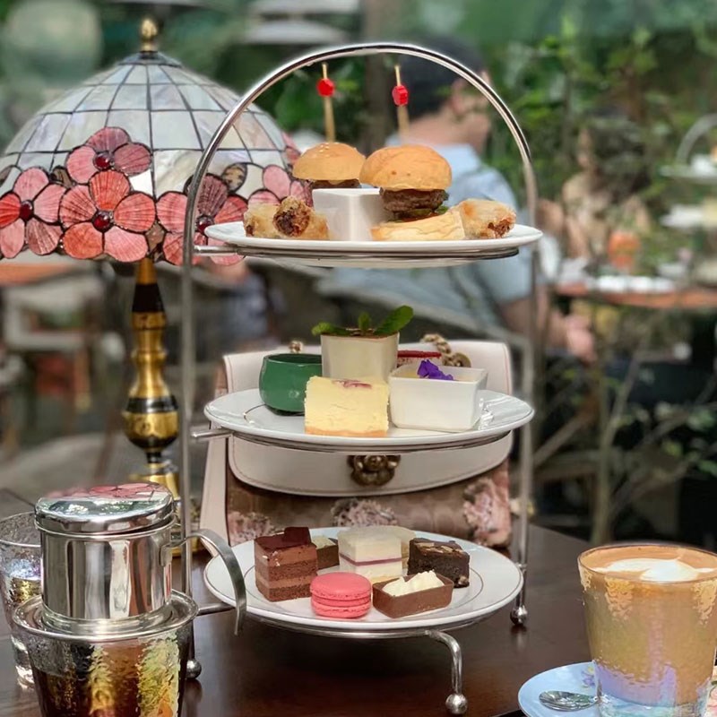 下午茶糕点架三层点心架迷你甜品架茶歇架冷餐会三层架不锈钢餐架