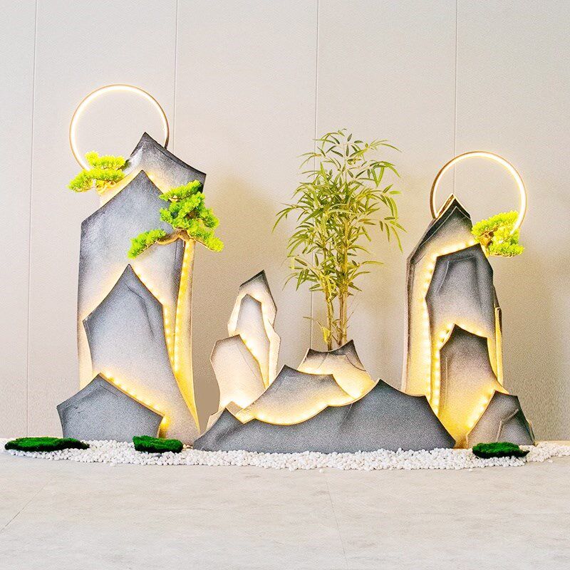 假山造景室内楼梯底下仿真绿植景观橱窗干景枯山水布置装饰品摆件,家居饰品,户外/庭院摆件,淘宝优惠券,粉丝福利购,淘宝优惠卷