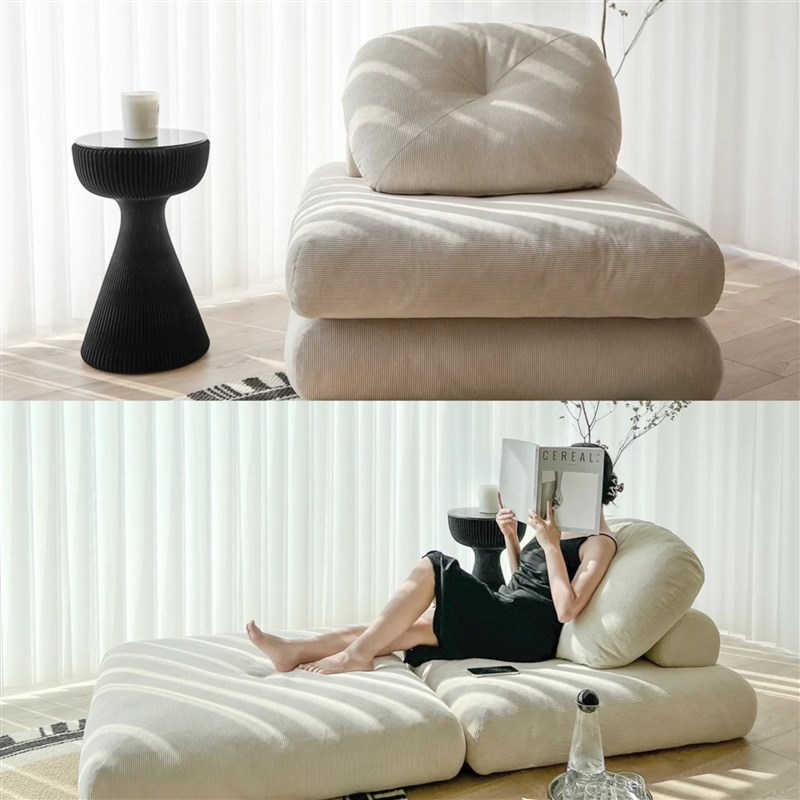 麻薯布艺沙发单人模块豆腐块人类狗窝绵阳说可躺可睡落地懒人沙发