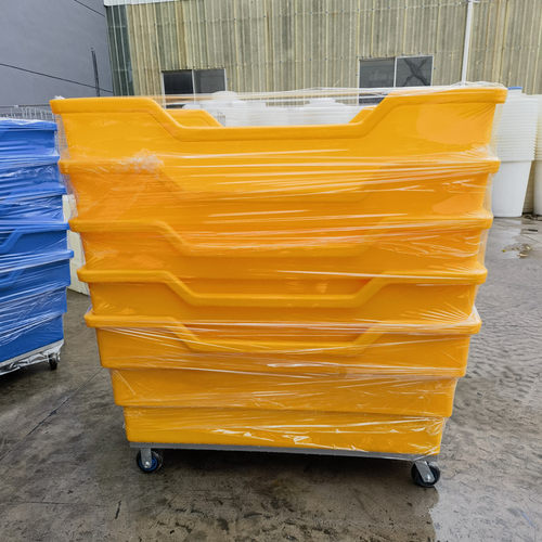 布草车塑料全新料500L客房清洁四轮静音耐撞击滚塑异形加工