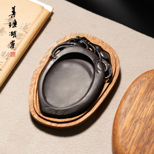 善琏湖笔 孤品老坑坑仔端砚 砚台文房四宝书法专用笔墨纸砚天然原