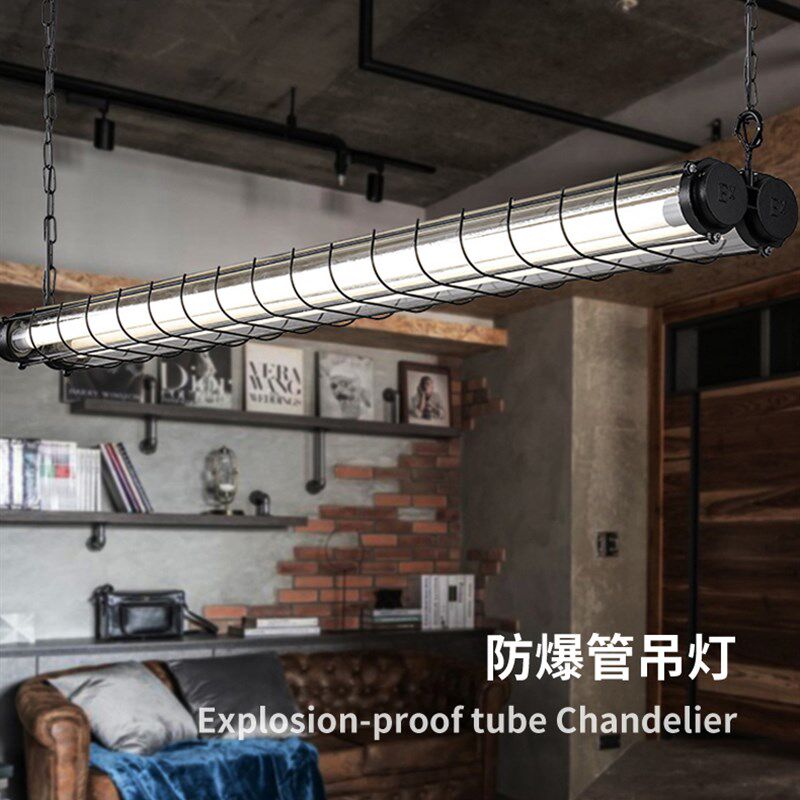 loft复古长条餐厅设计师工业风火锅店咖啡厅吧台创意个性办公吊灯