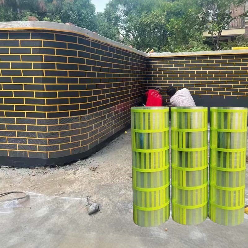 外墙仿砖模具真石漆美纹纸连体瓷砖古砖工字分格线条贴纸胶带6*24