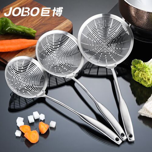 巨博(JOBO)商用不锈钢漏勺火锅漏勺家用过滤网油炸捞面勺捞笊篱