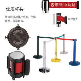 南方一米线伸缩隔离带立柱不锈钢栏杆座排队围栏黑色防护栏加粗杆