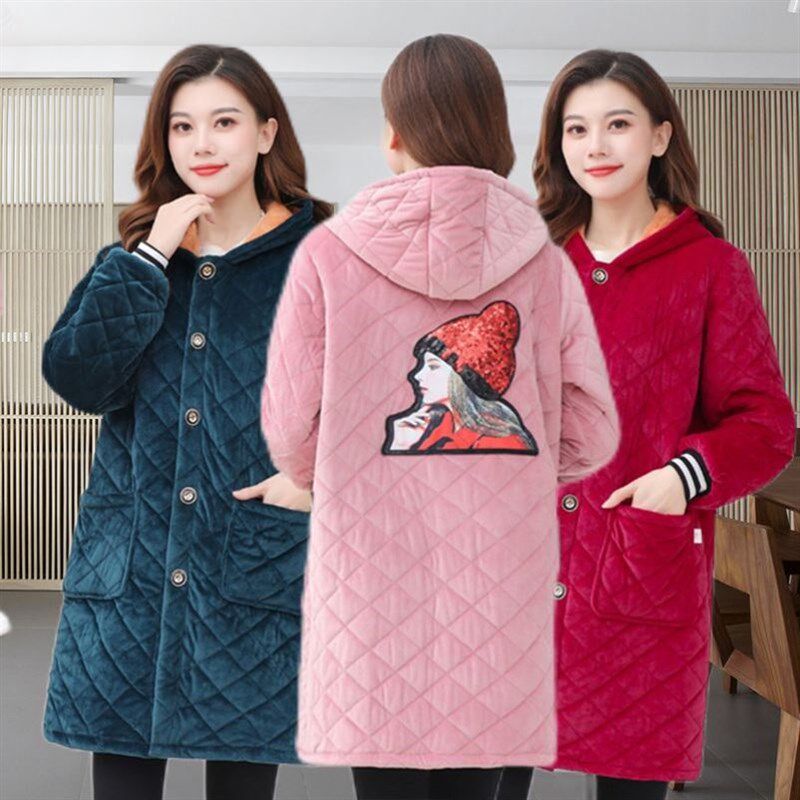 四川省省服女款洋气冬季加绒加厚新款罩衣棉衣长袖大码干活工作服,家庭/个人清洁工具,围裙,淘宝优惠券,粉丝福利购,淘宝优惠卷