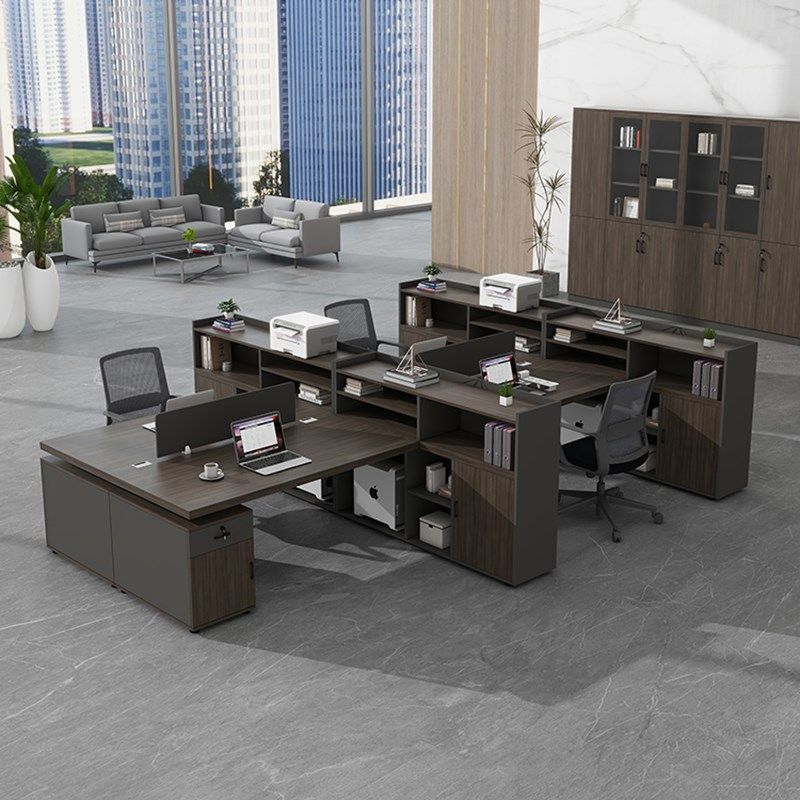 办公桌椅组合简约现代工位卡座办公室双人位员工电脑桌子职员桌