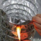 焊锡高温风管 10米 玻纤布伸缩复合管 吸风管 条 150MM 排烟管