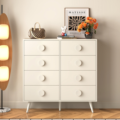 开尚奶油风超薄斗柜家用卧室八斗柜小户型客厅五斗柜靠墙抽屉柜子