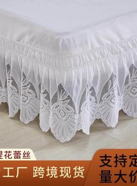 热销d30188床松式紧床裙带单件蕾床围不b丝床面美主风床套品i844