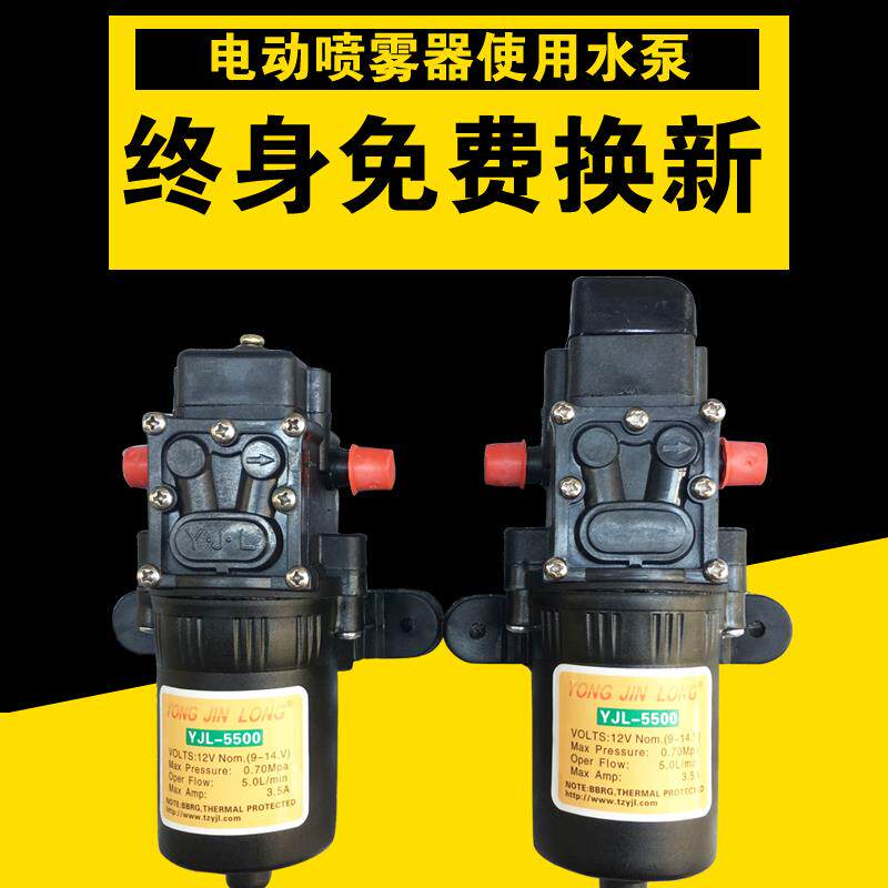 农用电动喷雾器水泵12V电机高压打药机配件马达大功率自吸泵