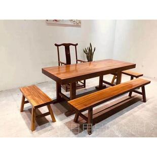 正品实木大板桌原木整高端茶桌奥巴花花胡桃木刚果梨黑檀坎桌板块