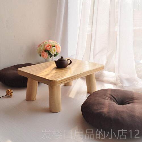 正品日式烧木桐木方桌简约榻榻米小矮子小茶几矮桌子实地桌桌包邮