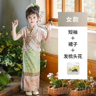 正品女童傣族服装儿国演童纳少数民族服装西双版旅游拍照泰风出服
