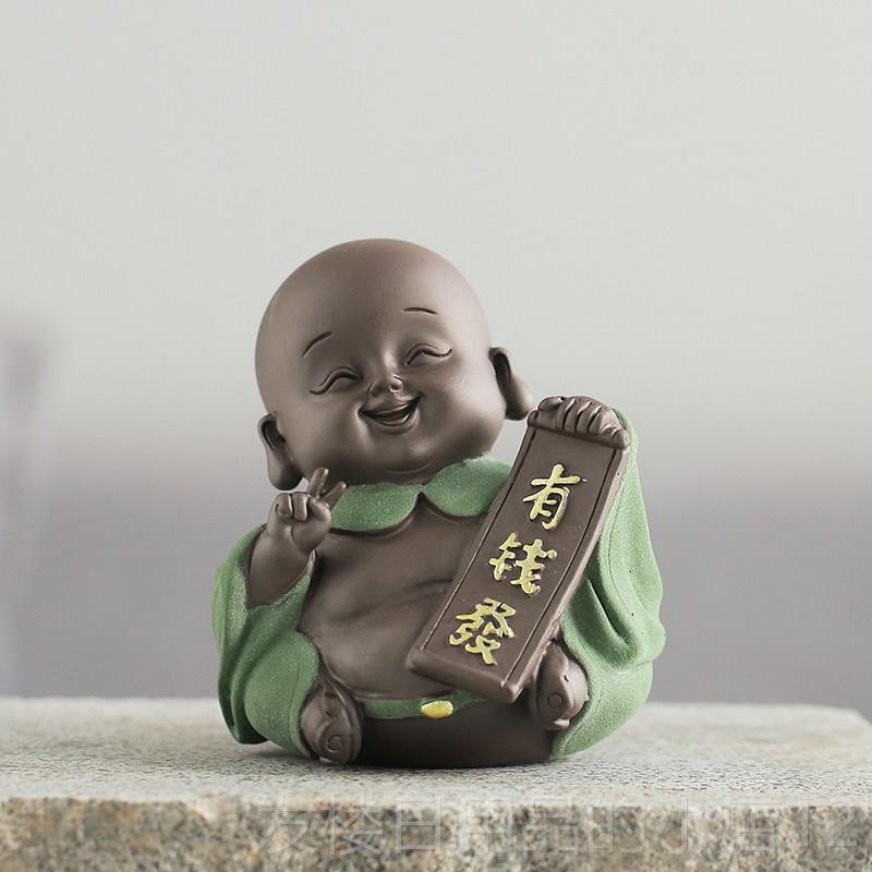 正品云尚 大肚精弥勒佛可养茶宠摆件 盆品宜兴紫花摆件茶玩砂茶具图片