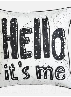 正品Bailand 0抱479life is 花beter 黄t色印腰枕枕沙发靠垫抱枕