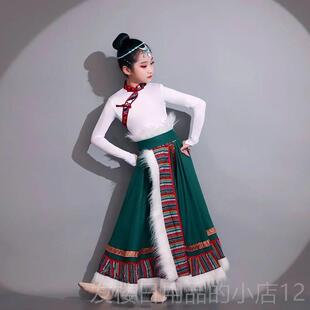 正品童藏表族儿演出服藏族次仁拉索舞蹈演服幼儿民族水袖女服童舞