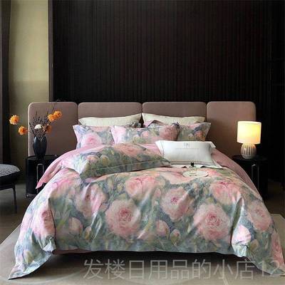 正品欧式贡缎提棉加厚用磨毛四件套纯棉床上品4花件套被套秋冬保
