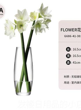正品现LSA花进口Fl货owre瓶系列北欧餐桌玻璃插花摆件