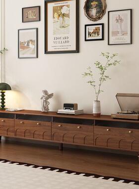 美式古全用实木电视柜家客厅一体靠墙YSJ收纳复储物柜地小落户型