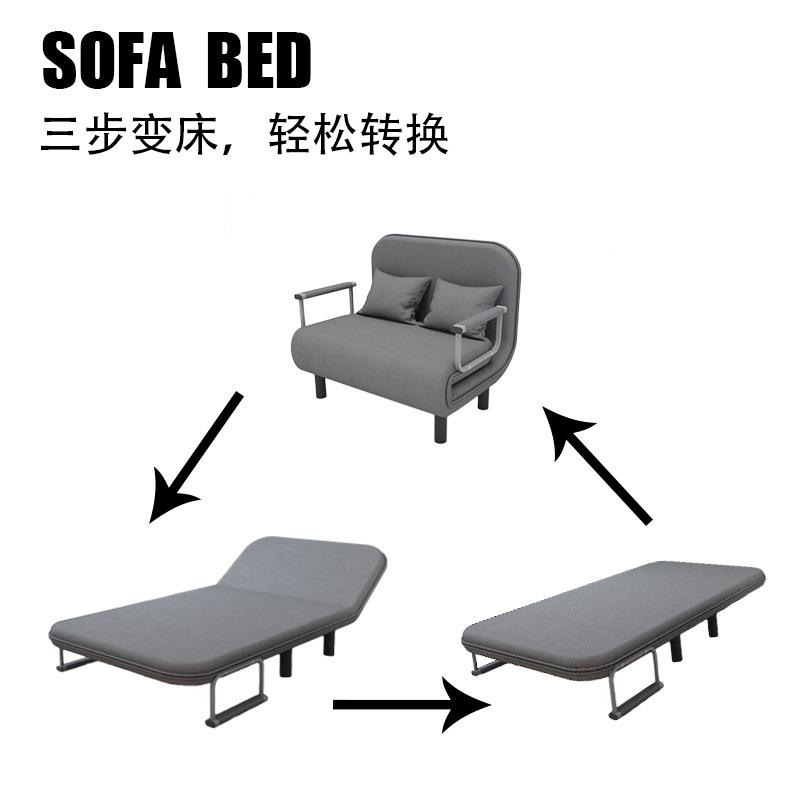 现代简约懒人折叠沙发床用公寓出租PGO沙小易户型简单两双人发家