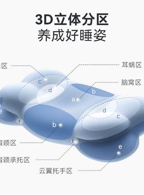 时光折儿童枕头云朵枕头护脊透-气1-3-610岁JAC以上宝存睡觉宝枕