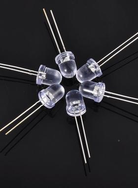 fm圆头红黄蓝绿8mm圆头暖白光m红色8uv紫灯七彩超高亮led灯珠粉白