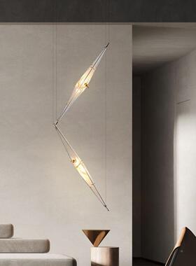 创意造型艺术空设计感吊灯样板UTQ房展厅吧台挑装饰空loft间梯楼