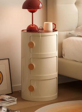 圆形床头型柜收纳柜网红家用卧室小边几WCU5202新款创简意约置物