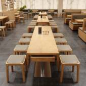 组面馆米线店ALD椅小合茶餐厅吃饭店桌实木餐椅卡座快餐店小方凳