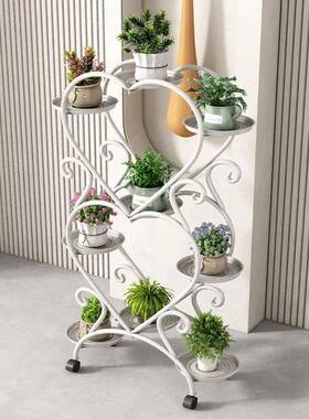 欧式花阳架子铁艺多层花篮架室内客厅台萝TNL吊兰花架绿置物架盆